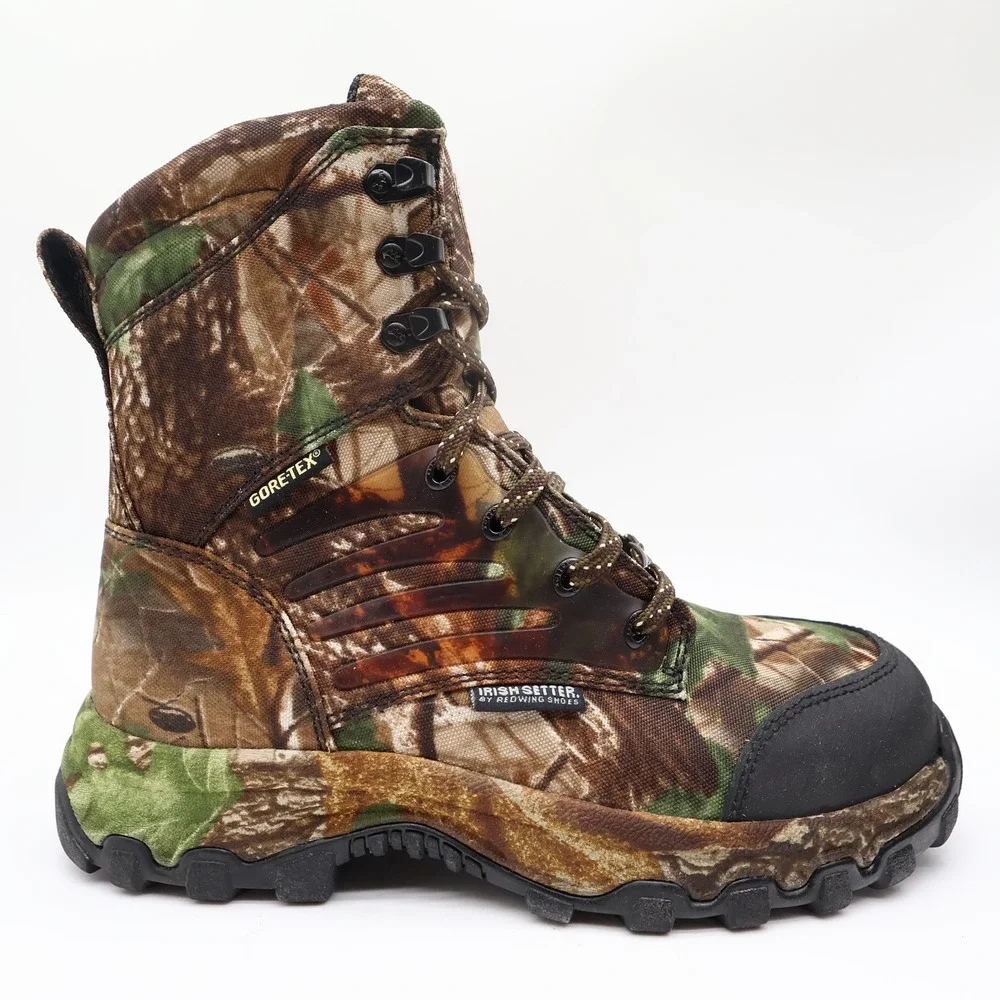 Irish Setter Boots Mens Size 9 D Shadow Trek Gore-Tex Camo Hunting 3858 NIB